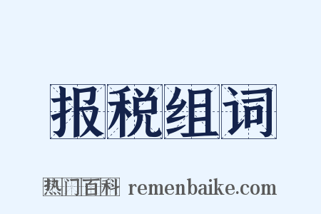 报税组词是什么意思的图片